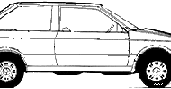 Seat Ibiza 3-Door Designer (1988) - Сеат - чертежи, габариты, рисунки автомобиля