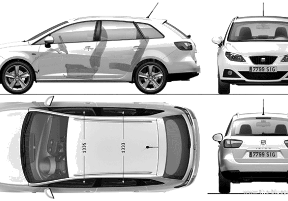 Seat Ibiza ST (2010) - Seat - drawings, dimensions, pictures of the car