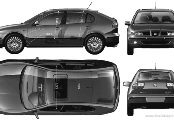 Seat Leon (1997) - Seat - drawings, dimensions, pictures of the car