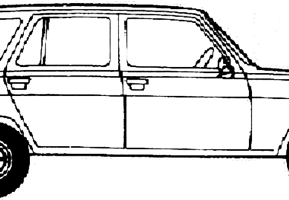 Simca 1100 Break (1979) - Симка - чертежи, габариты, рисунки автомобиля