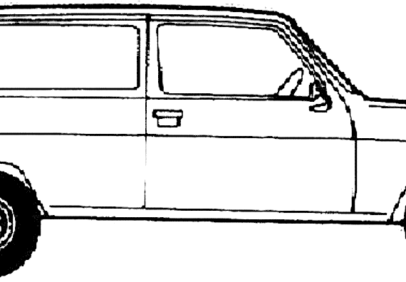 Simca 1100 Commercial (1979) - Симка - чертежи, габариты, рисунки автомобиля