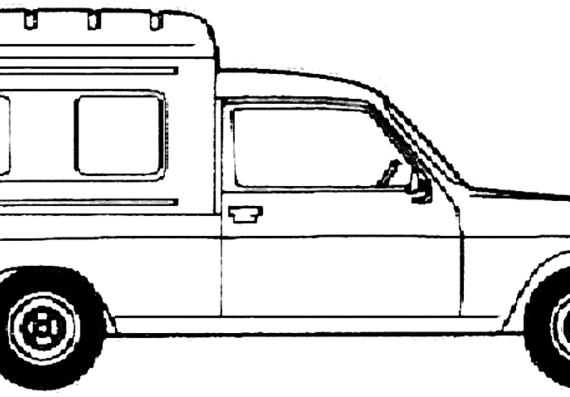 Simca 1100 VF2 Fourgonette (1979) - Simca - drawings, dimensions, pictures of the car