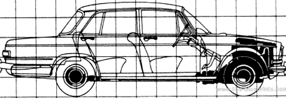 Simca 1501 GL (1967) - Симка - чертежи, габариты, рисунки автомобиля