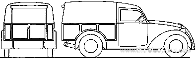 Simca 8 Camionnette (1946) - Simca - drawings, dimensions, pictures of the car
