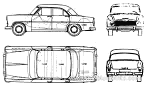 Simca Ariane Argentina (1965) - Симка - чертежи, габариты, рисунки автомобиля