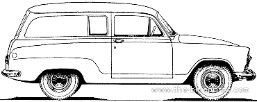 Simca Aronde P60 Commerciale (1960) - Симка - чертежи, габариты, рисунки автомобиля