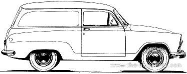 Simca Aronde P60 Messagere 2-Door (1960) - Симка - чертежи, габариты, рисунки автомобиля