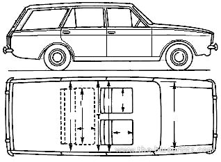 Singer Vogue Estate (1968) - Разные автомобили - чертежи, габариты, рисунки автомобиля