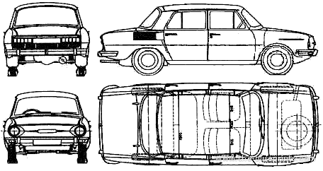 Skoda 100 - Skoda - drawings, dimensions, pictures of the car