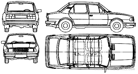 Skoda 120L Estelle - Skoda - drawings, dimensions, pictures of the car