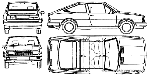 Skoda 120 Garde - Шкода - чертежи, габариты, рисунки автомобиля