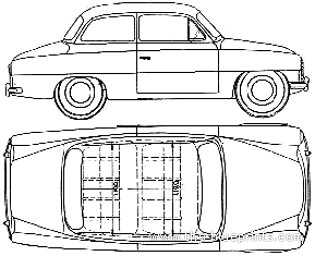 Skoda 440 - Шкода - чертежи, габариты, рисунки автомобиля