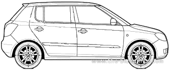 Skoda Fabia II 5-Door (2007) - Skoda - drawings, dimensions, pictures of the car