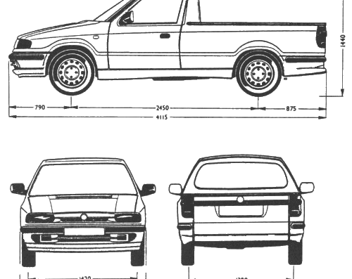 Skoda Felicia Pick-up - Skoda - drawings, dimensions, pictures of the car