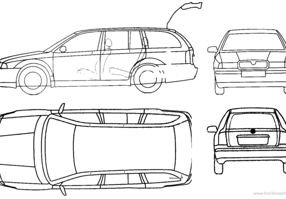 Skoda Octavia Wagon - Шкода - чертежи, габариты, рисунки автомобиля