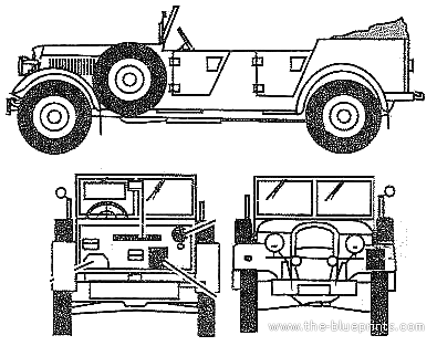 Skoda Suberb Type 957 Kubelwagen - Шкода - чертежи, габариты, рисунки автомобиля
