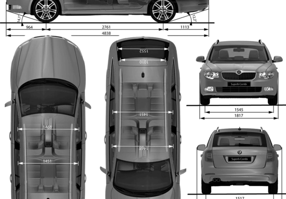 Skoda SuperB Combi (2009) - Skoda - drawings, dimensions, pictures of the car