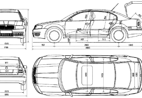 Skoda Superb (2007) - Skoda - drawings, dimensions, pictures of the car