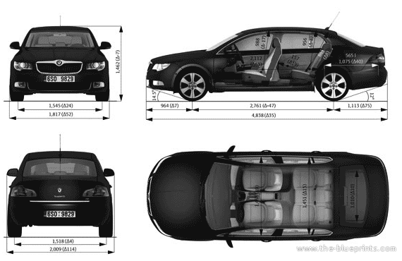 Skoda Superb (2008) - Skoda - drawings, dimensions, pictures of the car