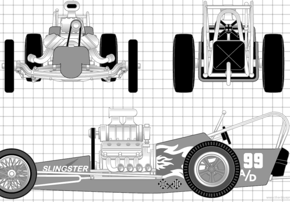 Slingster Dragster - Different cars - drawings, dimensions, pictures of the car
