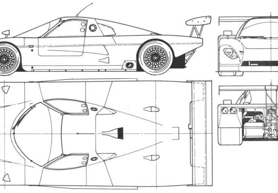 Spice Fiero C288 - Разные автомобили - чертежи, габариты, рисунки автомобиля