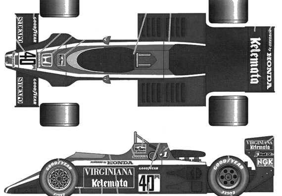Spirit Honda 201C ItalyGP (1983) - Хонда - чертежи, габариты, рисунки автомобиля
