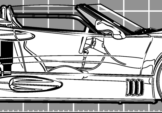 Spyker C8 Spyder (2006) - Спайкер - чертежи, габариты, рисунки автомобиля