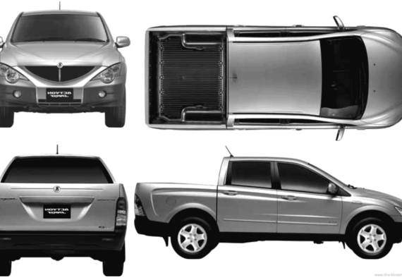 Ssangyong Actyon Sport (2007) - SanJong - drawings, dimensions, pictures of the car