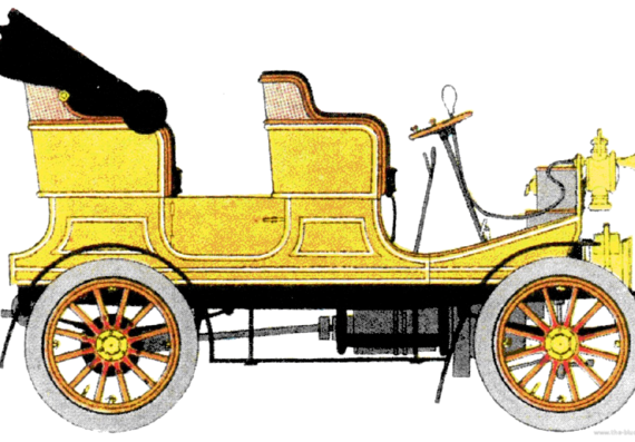 Standard 5hp (1903) - Разные автомобили - чертежи, габариты, рисунки автомобиля