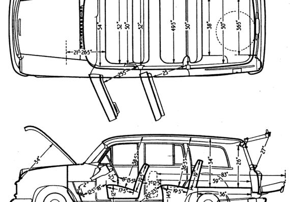 Standard Ensign Estate (1962) - Разные автомобили - чертежи, габариты, рисунки автомобиля