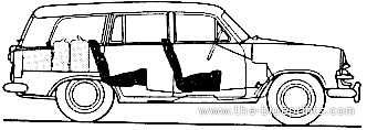 Standard Vanguard Estate (1956) - Разные автомобили - чертежи, габариты, рисунки автомобиля