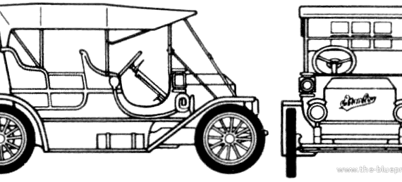 Stanley Steamer Model 60 (1910) - Разные автомобили - чертежи, габариты, рисунки автомобиля