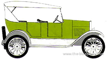 Star Tourer (1923) - Разные автомобили - чертежи, габариты, рисунки автомобиля