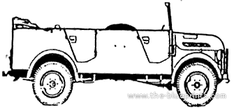 Steyer 1500A Field Car - Штайер - чертежи, габариты, рисунки автомобиля