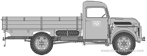 Steyr 2000A Light Army Truck - Штайер - чертежи, габариты, рисунки автомобиля