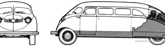 Stout Scarab (1935) - Разные автомобили - чертежи, габариты, рисунки автомобиля