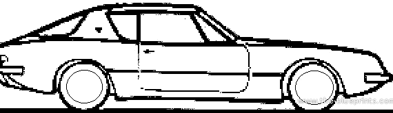 Studebaker Avanti Coupe (1964) - Студебеккер - чертежи, габариты, рисунки автомобиля
