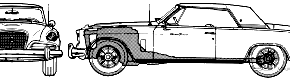 Studebaker Grand Turismo Hawk (1962) - Студебеккер - чертежи, габариты, рисунки автомобиля