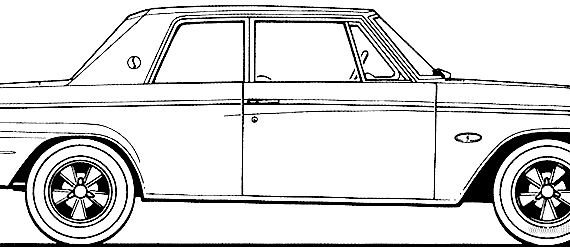 Studebaker Lark Daytona 2-Door (1964) - Студебеккер - чертежи, габариты, рисунки автомобиля