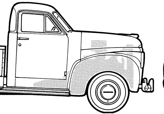 Studebaker M-5 Coupe Express (1947) - Студебеккер - чертежи, габариты, рисунки автомобиля