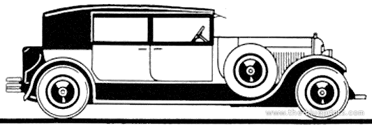 Studebaker President Limousine (1926) - Студебеккер - чертежи, габариты, рисунки автомобиля