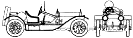 Stutz Bearcat (1915) - Разные автомобили - чертежи, габариты, рисунки автомобиля