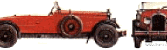 Stutz Blackhawk Roadster (1927) - Разные автомобили - чертежи, габариты, рисунки автомобиля
