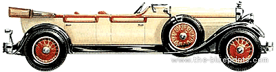 Stutz Custom Phaeton (1928) - Разные автомобили - чертежи, габариты, рисунки автомобиля