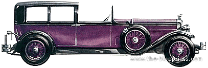 Stutz Le Baron Town Car (1929) - Разные автомобили - чертежи, габариты, рисунки автомобиля