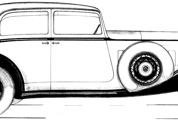 Stutz Saloon by Lancefield (1933) - Разные автомобили - чертежи, габариты, рисунки автомобиля