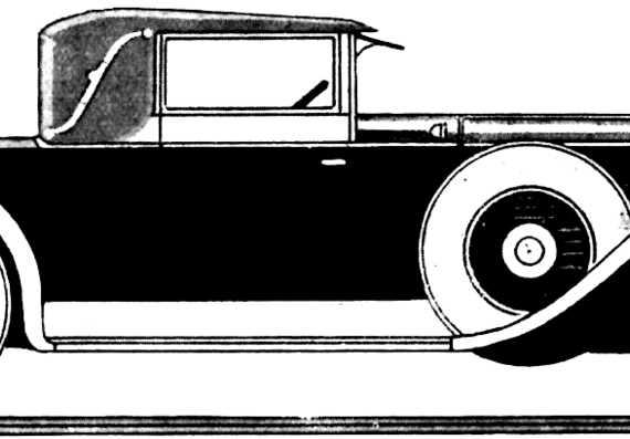 Stutz Vertical Eight Series BB Coupe (1928) - Different cars - drawings, dimensions, pictures of the car