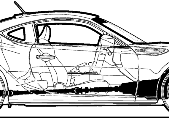 Subaru BRZ Premium (2013) - Субару - чертежи, габариты, рисунки автомобиля