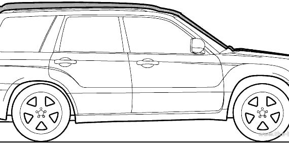 Subaru Forester (2006) - Субару - чертежи, габариты, рисунки автомобиля