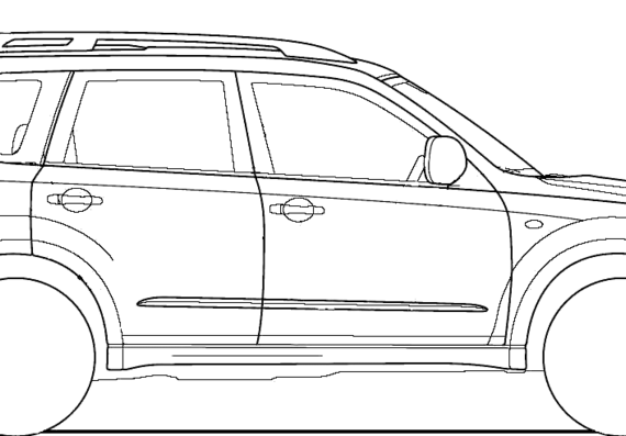 Subaru Forester (2008) - Субару - чертежи, габариты, рисунки автомобиля